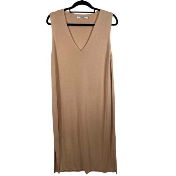 Alexander Wang Dresses & Skirts - T By Alexander Wang Tan Maxi Knit Dress Women’s Size Large Designer Minimalist